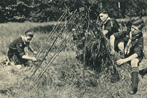 'Scouts Making a Shelter', 1944. Creator: Unknown.