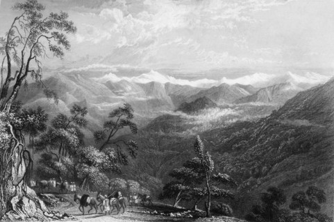 'Snowy Range, from Landour', 1845. Creator: Unknown.