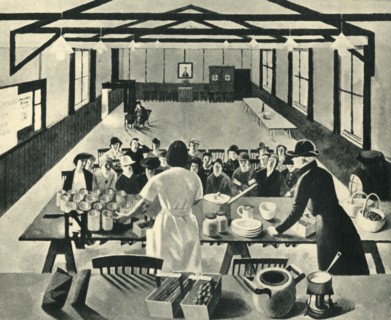 'A Canning Demonstration at a Women's Institute Meeting', 1943. Creator: Unknown.