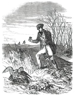 Falconer about to Disengage Falcons from Quarry, 1850. Creator: Unknown.