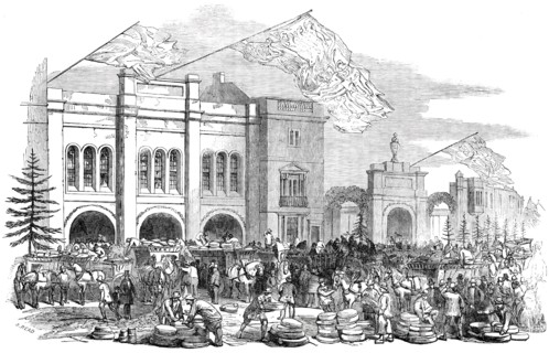 Opening of the Great Cheese-Market, at Chippenham, September 12 - the Market Hall, 1850. Creator: S Read.