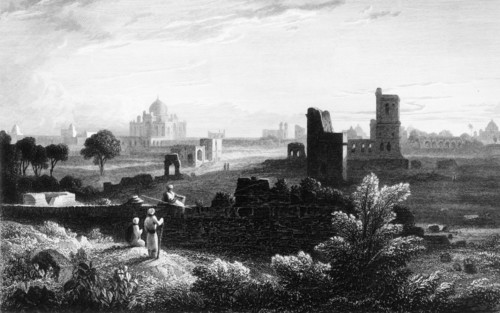 'Tomb of Humaioon, - Delhi', 1834. Creator: William Purser.