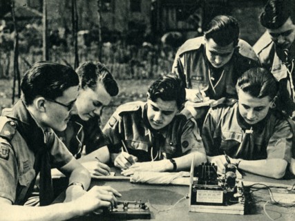 'Practice in Morse Signalling', 1944. Creator: Unknown.