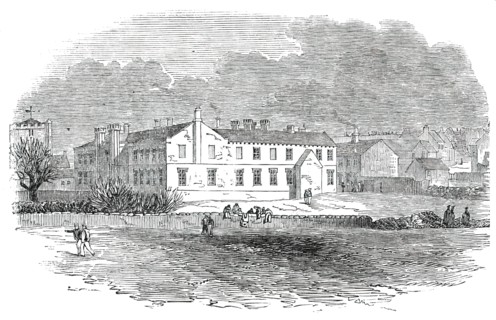 Opening of the Whitehaven and Furness Junction Railway - St. Bees College, 1850. Creator: Unknown.
