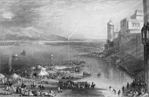 'Pilgrims at the Sacred Fair of Hurdwar', 1845. Creator: Unknown.