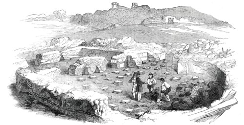 Roman Remains Discovered at Lymne, Kent, 1850. Creator: Unknown.