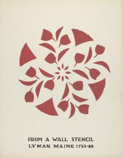Design from Lyman, Maine 1755-1780: From Proposed Portfolio "Maine Wall Stencils", 1935/1942. Creator: Mildred E Bent.