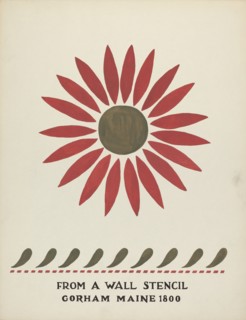Design from Gorham, Maine 1800: from Proposed Portfolio "Maine Wall Stencils", 1935/1942. Creator: Mildred E Bent.