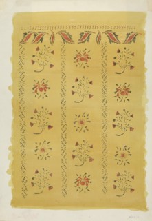 Stencilled Wall, 1935/1942. Creator: Mildred E Bent.