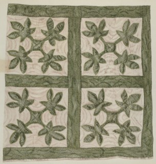 Applique Quilt, 1935/1942. Creator: Mildred E Bent.