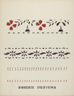 Border Designs From Proposed Portfolio "Maine Wall Stencils", 1935/1942. Creator: Mildred E Bent.