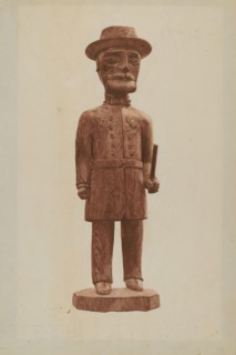 Carved Policeman, 1935/1942. Creator: Mildred E Bent.