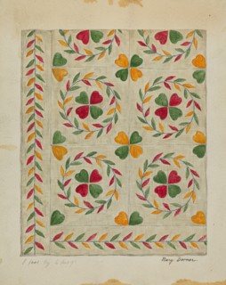 Quilt (Applique), c. 1936. Creator: Mary Berner.