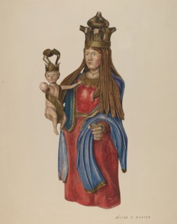 Virgin and Child, c. 1939. Creator: Milton Bevier.