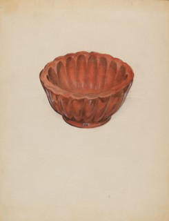 Earthenware, Jelly Mold, 1935/1942. Creator: Ruth Bialostosky.