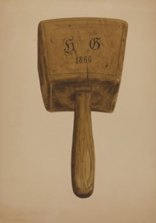 Bung Starter Mallet, c. 1942/1942. Creator: Irving L. Biehn.