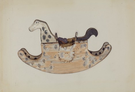 Wooden Rocking Horse, c. 1937. Creator: Laura Bilodeau.