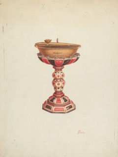 Baptismal Font and Stand, 1939. Creator: Hal Blakeley.