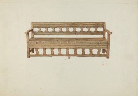 Bench, 1937. Creator: Hal Blakeley.