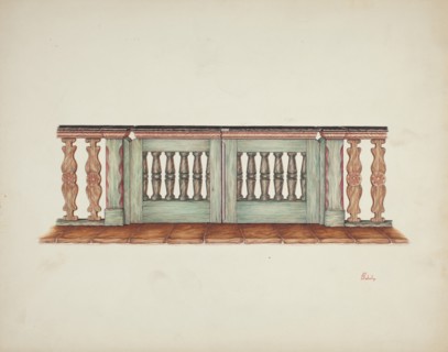 Chancel Railing, 1939. Creator: Hal Blakeley.