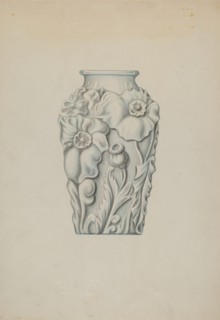 Milk Glass Vase, c. 1936. Creator: Wellington Blewett.