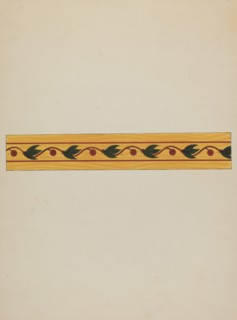 Decorative Panel from Rail Car Interior, c. 1936. Creator: Wellington Blewett.