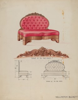 Sofa, c. 1936. Creator: Wellington Blewett.