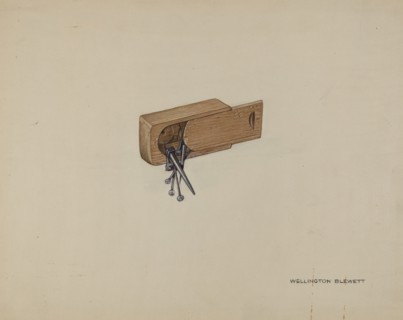 Box for Nails and Pins, 1937. Creator: Wellington Blewett.