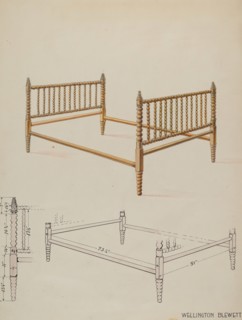Bed, c. 1936. Creator: Wellington Blewett.