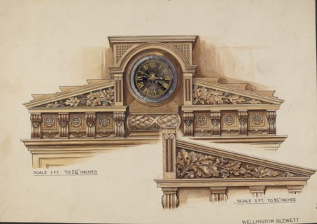 Fireplace, c. 1936. Creator: Wellington Blewett.