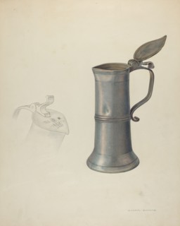 Pewter Tankard, c. 1941. Creator: Oscar Bluhme.