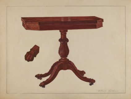 Card Table, 1935/1942. Creator: Francis Borelli.