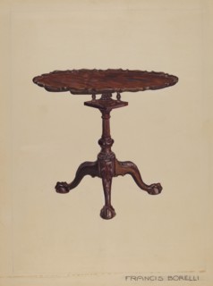 Tilt-top Table, c. 1936. Creator: Francis Borelli.