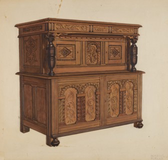 Press Cupboard, c. 1936. Creator: Francis Borelli.