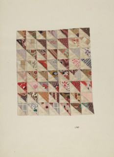 Piece of Calico Patchwork, 1935/1942. Creator: Joseph L. Boyd.