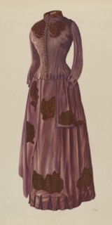 Brown Silk Afternoon Dress, c. 1936. Creator: Joseph L. Boyd.