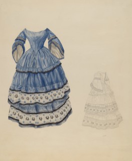 Blue Silk Dress, c. 1937. Creator: Joseph L. Boyd.
