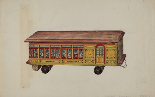Toy Coach, c. 1939. Creator: Dorothy Brennan.