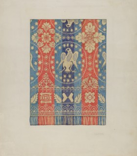 Woven Coverlet, c. 1937. Creator: Helen Bronson.