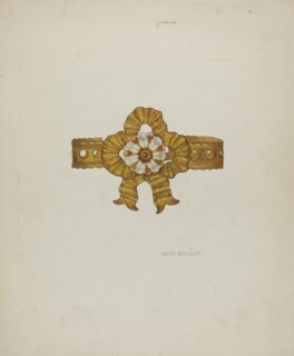 Tie-back, c. 1939. Creator: Helen Bronson.