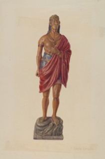 Cigar Store Indian, 1935/1942. Creator: Adele Brooks.
