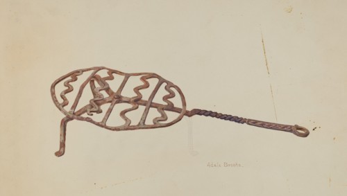 Wrought Iron Broiler, c. 1938. Creator: Adele Brooks.
