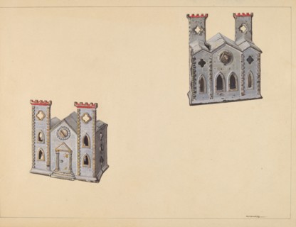 Cathedral Coin Box, c. 1938. Creator: Alf Bruseth.