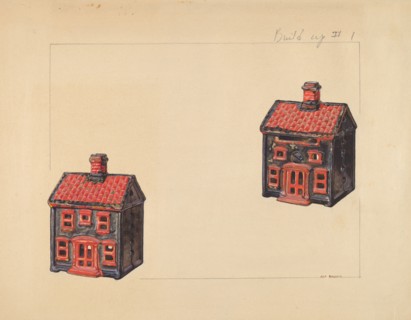 House Coin Bank, c. 1938. Creator: Alf Bruseth.
