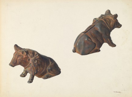 Prize Pig Coin Bank, c. 1939. Creator: Alf Bruseth.