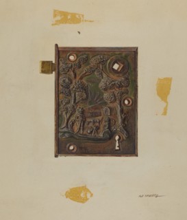 Door Lock, c. 1940. Creator: Alf Bruseth.