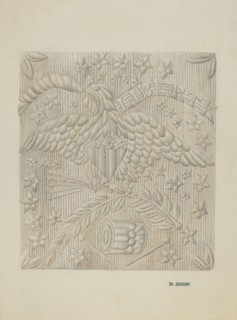 Applique Quilt (Detail), 1935/1942. Creator: Ruth Buker.
