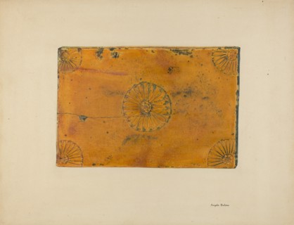 Zoar Fireplace Tile, c. 1938. Creator: Angelo Bulone.