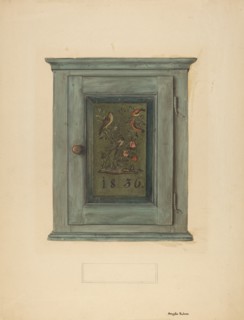 Zoar Blue Bonnet Cabinet, c. 1940. Creator: Angelo Bulone.