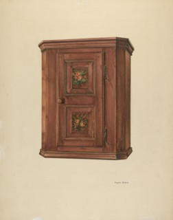 Zoar Cherry Bonnet Cabinet, c. 1938. Creator: Angelo Bulone.